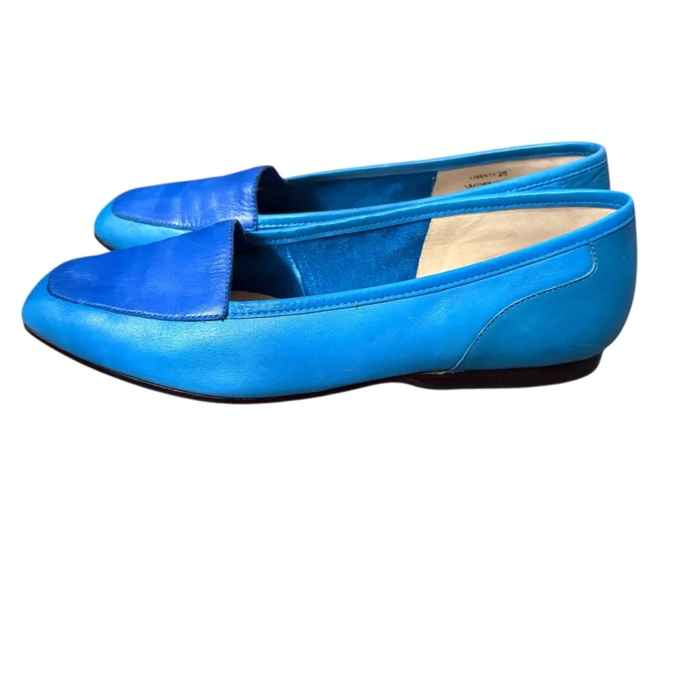 Enzo Angiolini Blue Patent Leather Loafers - Picture 6 of 13